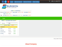Tablet Screenshot of burgeonsecurities.com